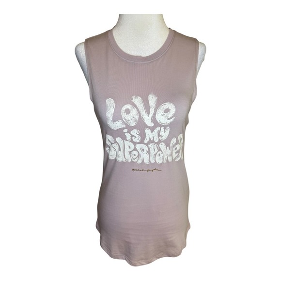 Spiritual Gangster XS Tank Top Love is My Superpower Athletic Casual NWT - Picture 1 of 8